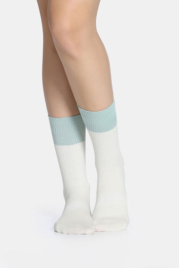 Buy Zivame Calf Length Socks - Off White